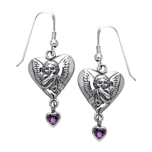 Amy Zerner Cupid Heart Earrings TE2503 Earrings