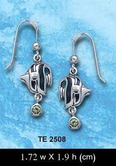 Angel Fish Earrings with Gem TE2508 - peterstone.dropshipping