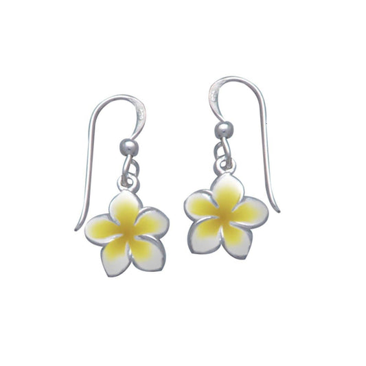 Plumeria - Hawaii National Flower Silver Earrings TE2564-E - Wholesale Jewelry