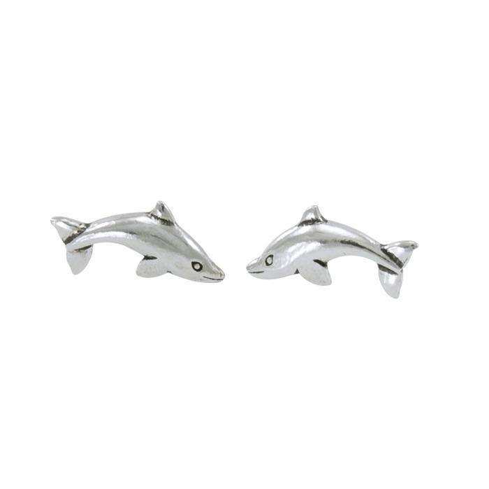 Whale Sterling Silver Post Earring TE2585 - Wholesale Jewelry