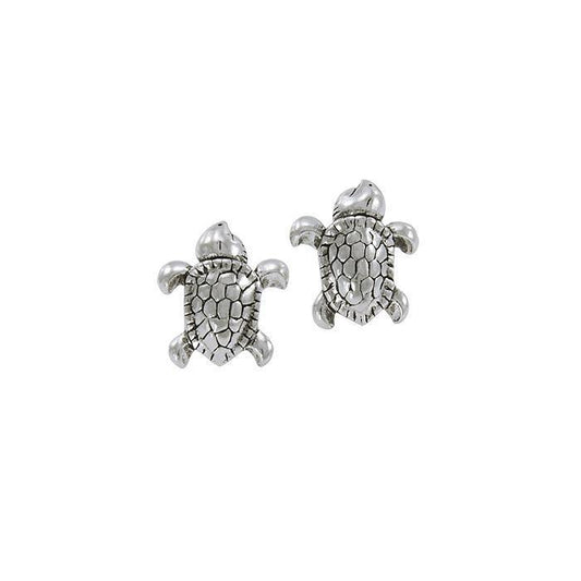 Sea Turtle Silver Post Earrings TE2589