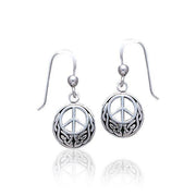 Celtic Knotwork Peace Silver Earrings TE2631 Earrings