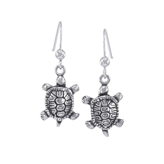 Diamondback Turtle Silver Earrings TE2798 Earrings