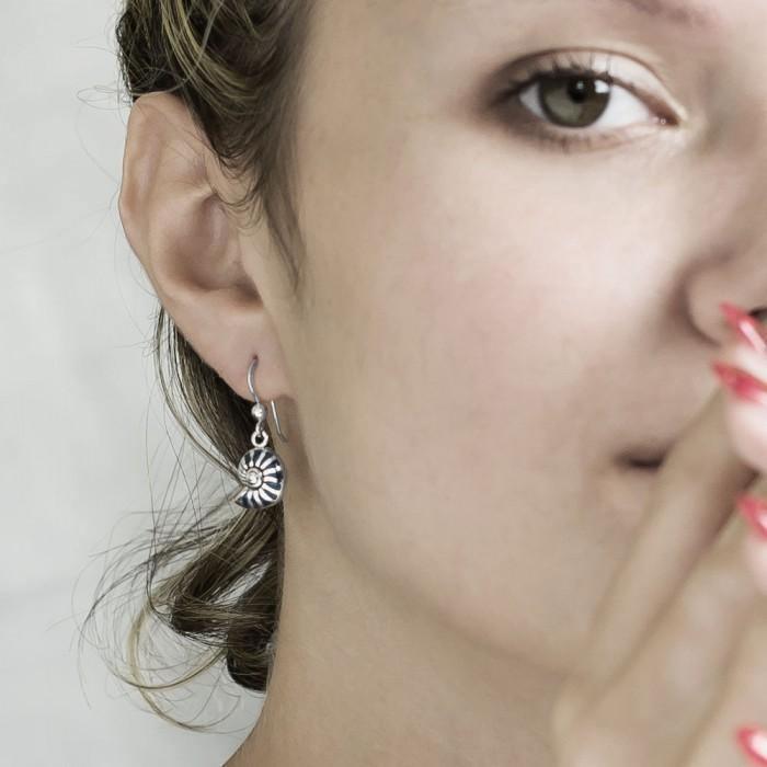 Nautilus Silver Earrings TE2847