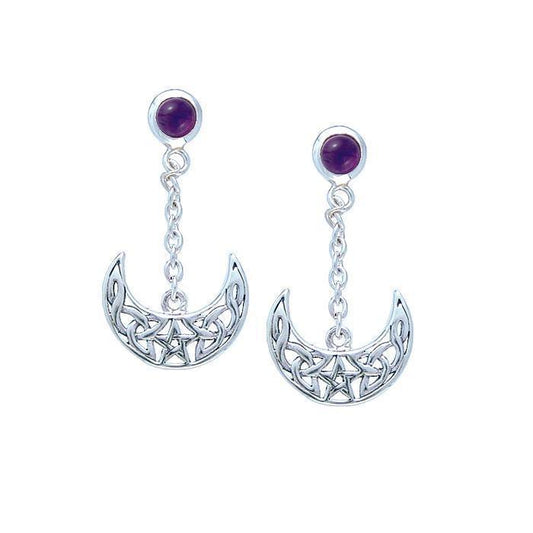 Blue Moon The Star Moon Earrings TE2909