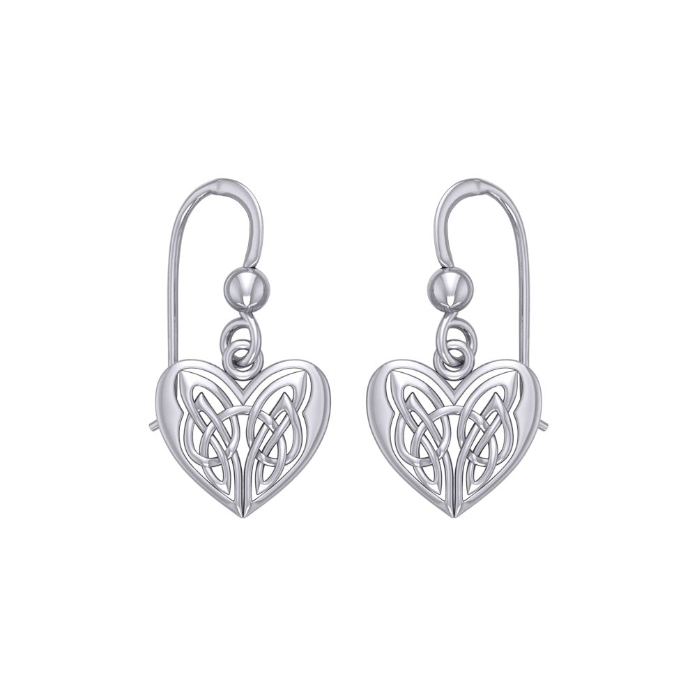 Eternal Heart Celtic Knots Silver Earrings TE2935