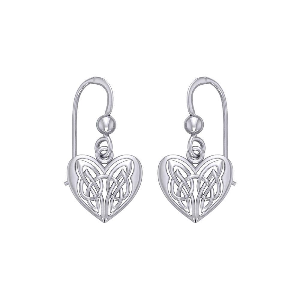 Eternal Heart Celtic Knots Silver Earrings TE2935 - peterstone.dropshipping