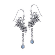 Birth Of Magic Fairy Silver Earrings with Dangling Gem TE2963 Earrings