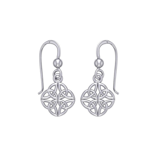 Celtic Knotwork Silver Earrings TE462 - peterstone.dropshipping