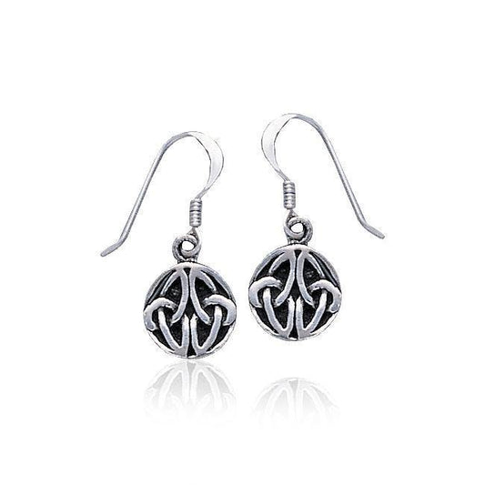 Celtic Knotwork Ball Silver Earrings TE467 Earrings