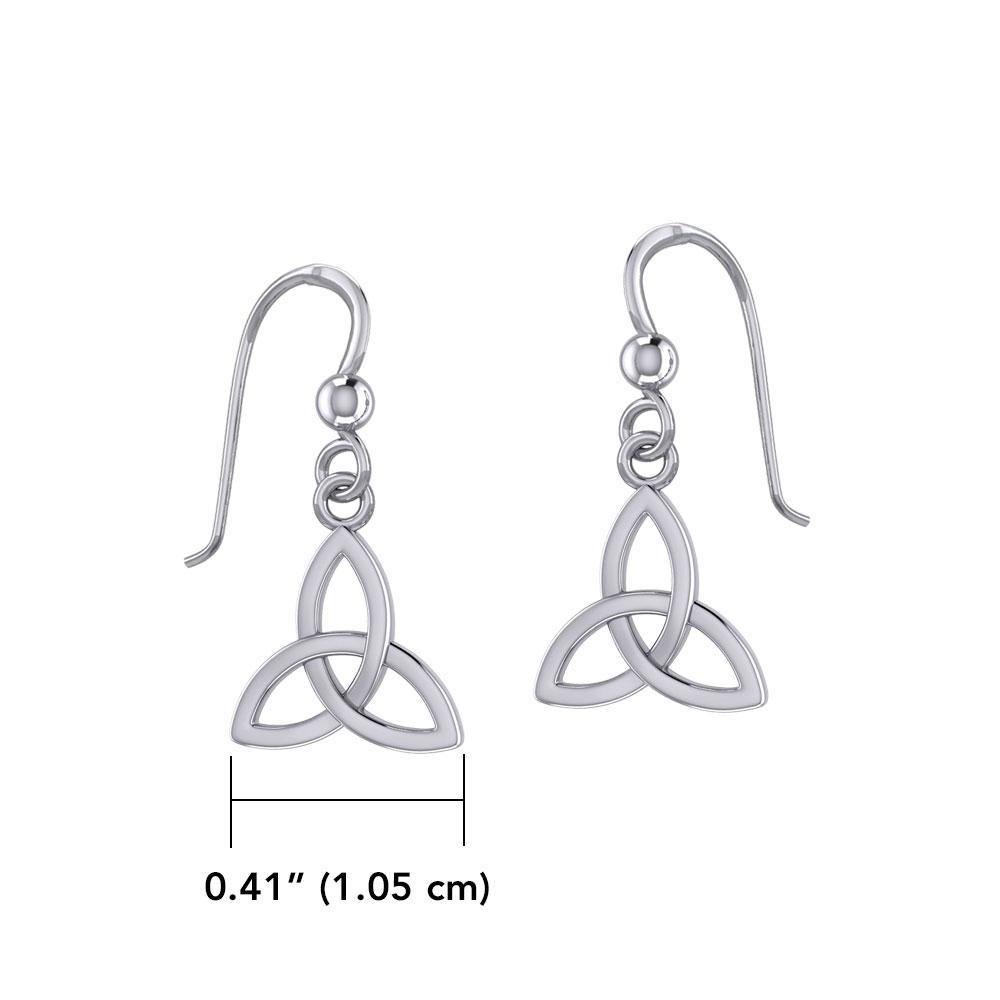Celtic Knotwork Silver Triquetra Earrings TE659 Earrings
