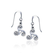 Celtic Silver Spiral Earrings TE693 Earrings