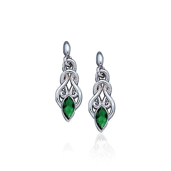 Celtic Knotwork Silver Earrings TE861 Earrings