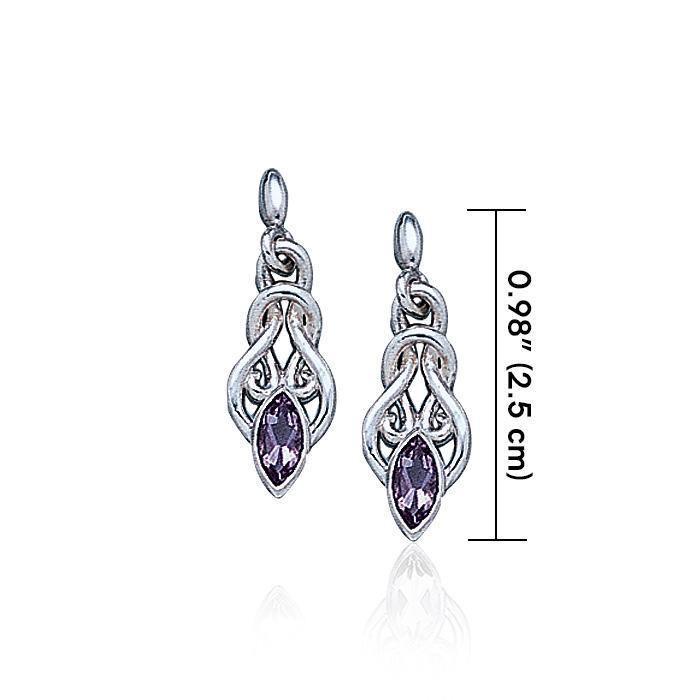 Celtic Knotwork Silver Earrings TE861 Earrings