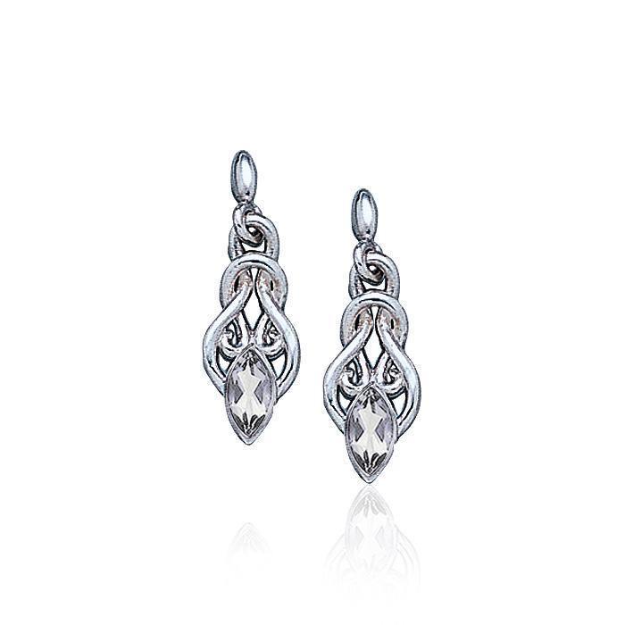 Celtic Knotwork Silver Earrings TE861 Earrings