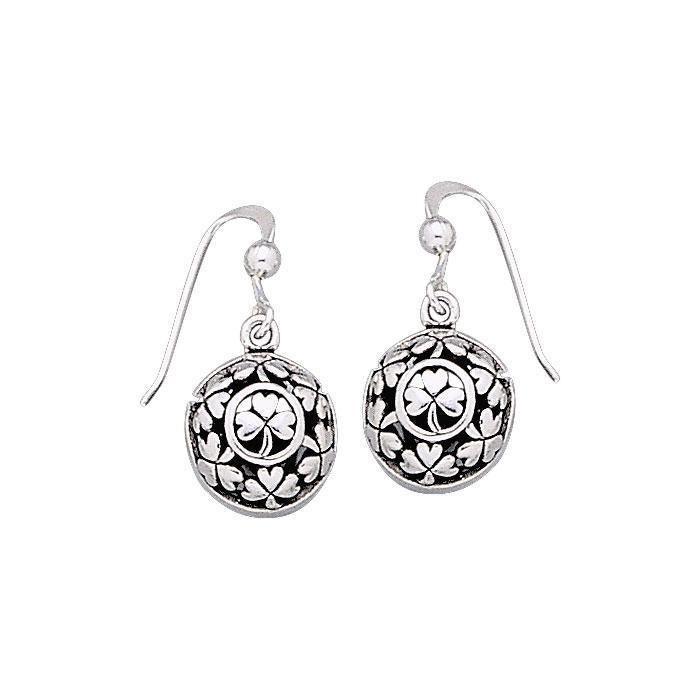 Celtic Shamrock Silver Earrings TE890