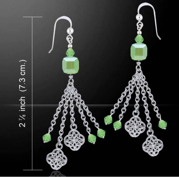 A mute appeal to the power of eternal ~ Celtic Knotwork Sterling Silver Dangle Earrings TER102