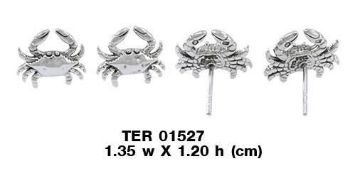 Crab Silver Post Earrings TER1527 Earrings
