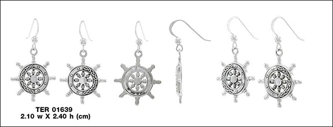 You are... the Captain of your own Ship ~ Sterling Silver Jewelry French Hook Earrings TER1639