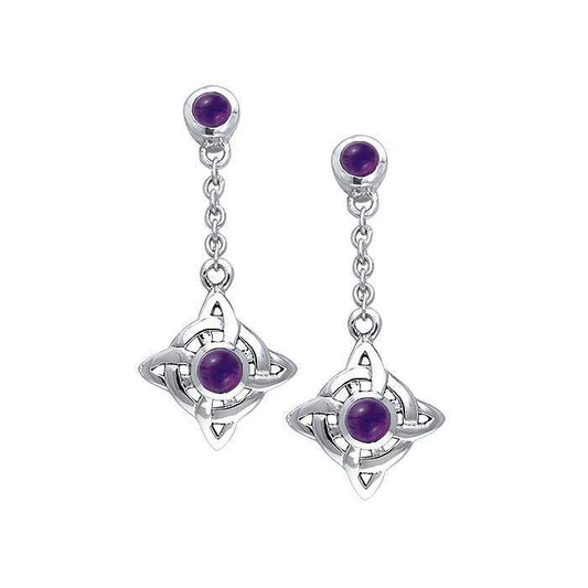 Wheel Of Being Dangling Earrings with Gem TER046 Earrings