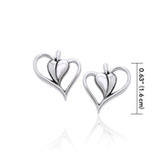 Citta Heart Silver Post Earrings TER1004 Earrings