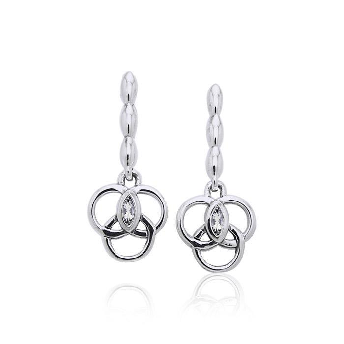 Citta Silver Post Earrings with Marquise Gemstone TER1014 - Wholesale Jewelry