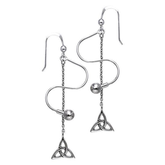 Celtic Knotwork Silver Triquetra Earrings TER105