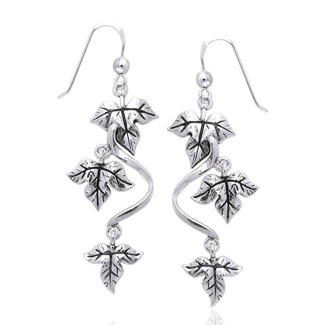 An everlasting gift in Ivy leaf ~ Sterling Silver Jewelry Hook Earrings TER1097 Earrings