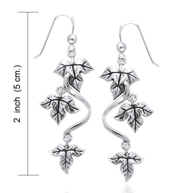 An everlasting gift in Ivy leaf ~ Sterling Silver Jewelry Hook Earrings TER1097 Earrings