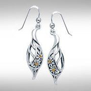 Silver Elegance Daisy Leaf Earrings TER1105 Earrings