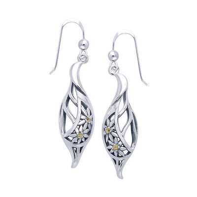Silver Elegance Daisy Leaf Earrings TER1105