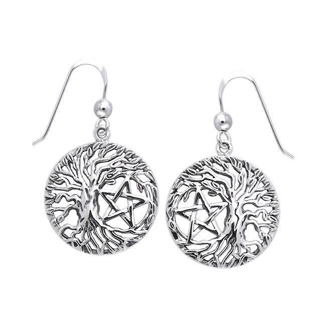 Mickie Mueller Tree of Life Pentacle Silver Earrings TER1106 Earrings
