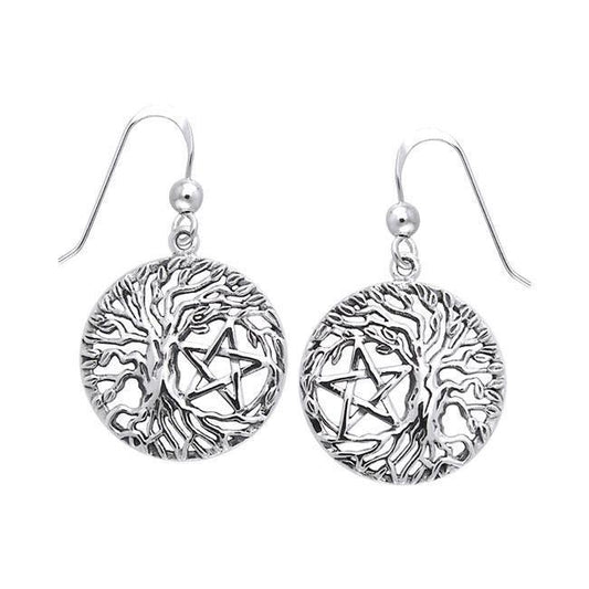 Mickie Mueller Tree of Life Pentacle Silver Earrings TER1106 Earrings