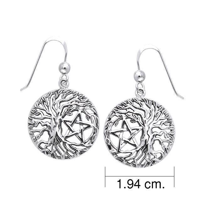 Mickie Mueller Tree of Life Pentacle Silver Earrings TER1106 Earrings