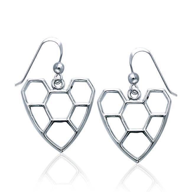 A love worthy to be kept ~ Sterling Silver Jewelry Hook Earrings TER1133 Earrings