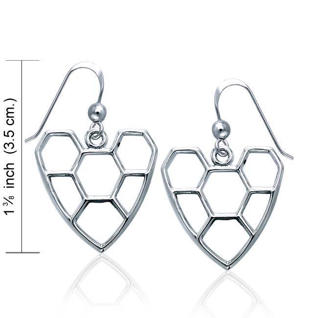 A love worthy to be kept ~ Sterling Silver Jewelry Hook Earrings TER1133 Earrings