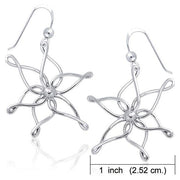Organic Star Shape Silver Earrings TER1140 Earrings