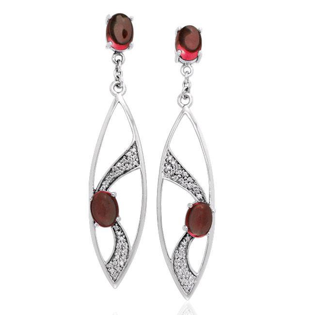 Fantastic Contemporary Silver Earrings with Gemstones TER1201 Earrings