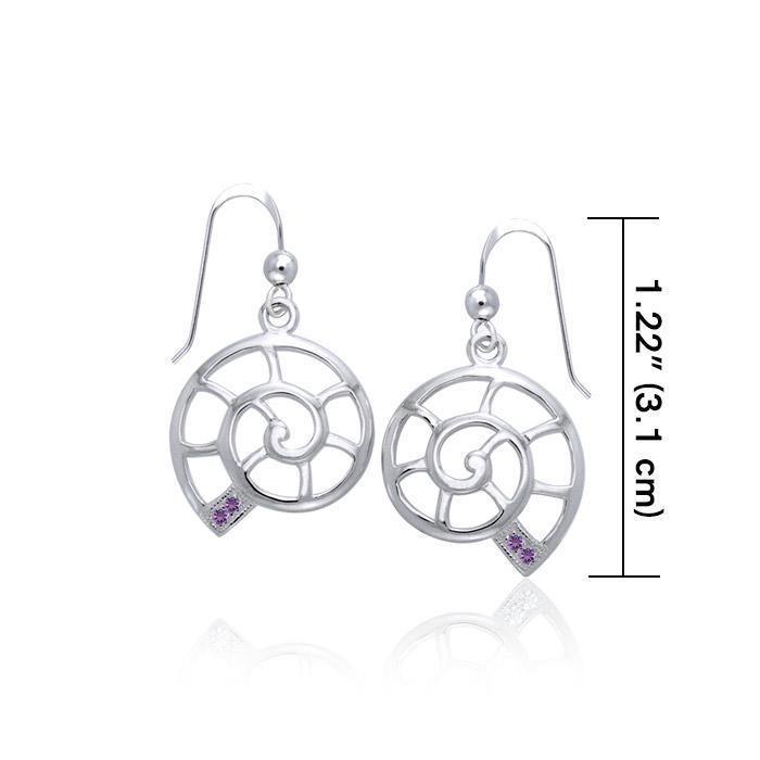 Nautilus Shell Filigree Earrings TER1214 Earrings