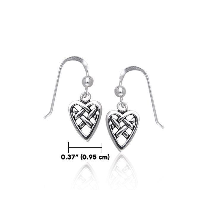 Celtic Knotwork Heart Silver Earrings TER126 Earrings
