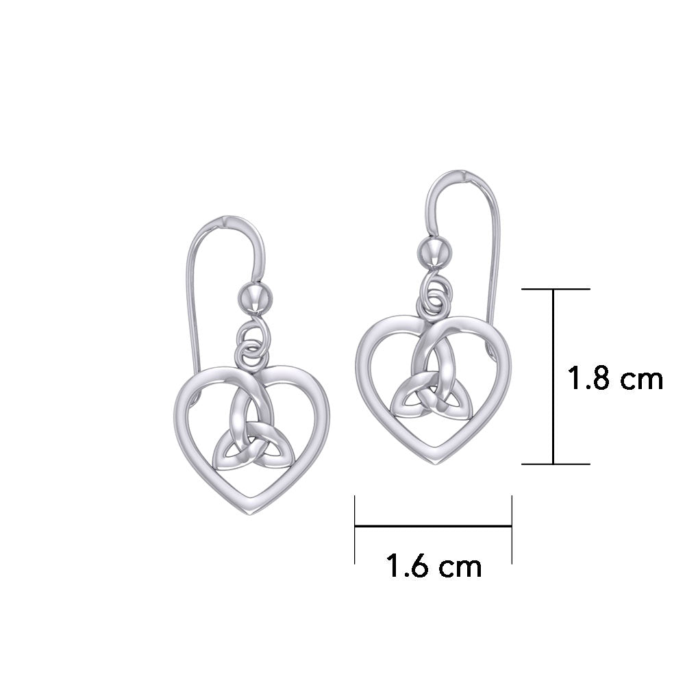 Celtic Heart Trinity Knot Earrings TER1292