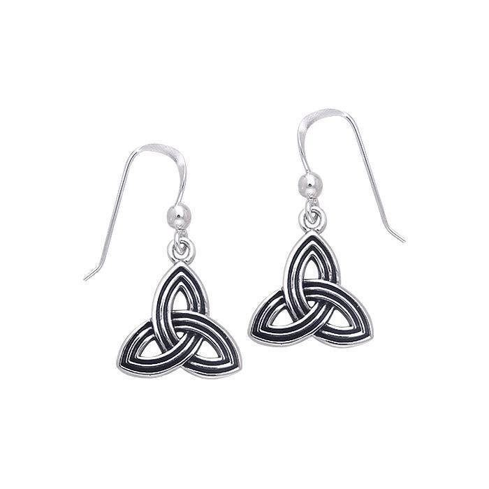 Celtic Knotwork Silver Triquetra Earrings TER131