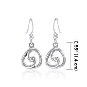 Spiral Celtic Contemporary Silver Earrings TER1317 Earrings