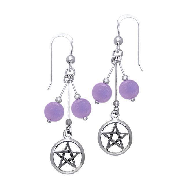 Power Of The Pentacle Dangling Earrings TER135 Earrings
