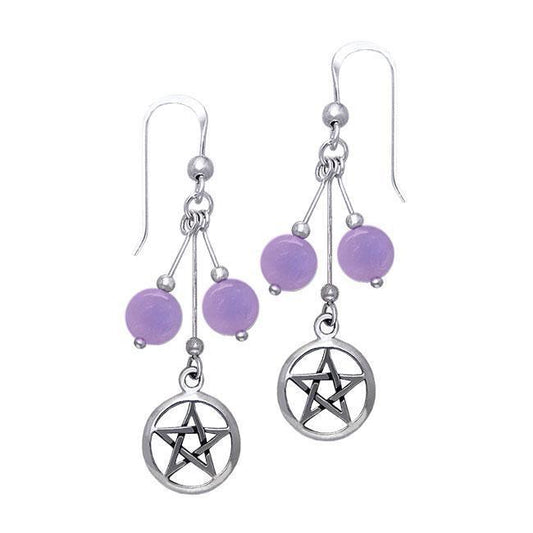 Power Of The Pentacle Dangling Earrings TER135 Earrings