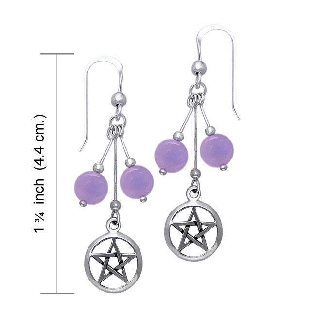 Power Of The Pentacle Dangling Earrings TER135 Earrings