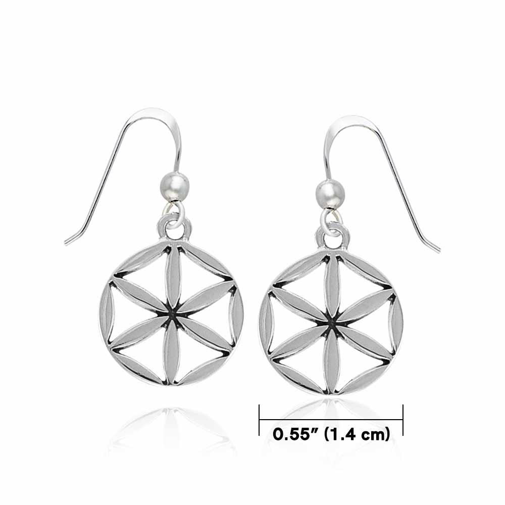 Flower of Life Silver Earrings TER1393 Earrings