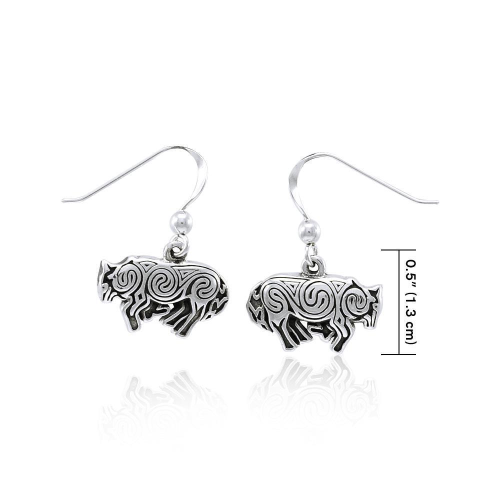 Celtic Wolf Silver Earrings by Brigid Ashwood TER1398 Earrings