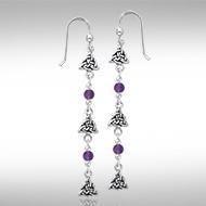 Celtic Trinity Knot Silver Triquetra Earrings TER150 Earrings