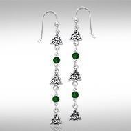 Celtic Trinity Knot Silver Triquetra Earrings TER150 Earrings